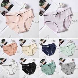 Sexy Women Cotton Panties Underwear Soft Briefs Underpants Ultra-Thin Breathable Mid Rise Thread Panties