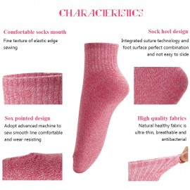 3 Pairs of Mixed Color Women Cotton Socks Pure Color Breathable Comfortable Socks with One Size