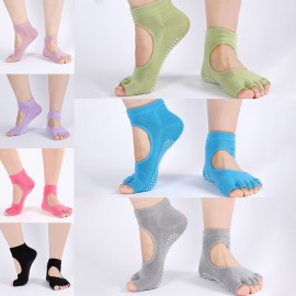 Yoga Socks Toeless Non Slip Grip Pilates Barre Dance Barefoot Fitness Training Gym Home Floor Socks