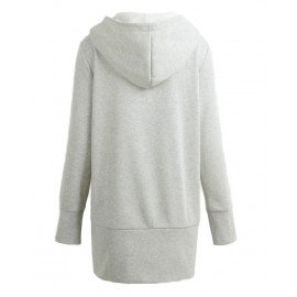New Autumn Winter Women Hoodies Coat Warm Coat Zipper Outerwear Hooded Sweatshirts Casual Long Jacket Plus Size